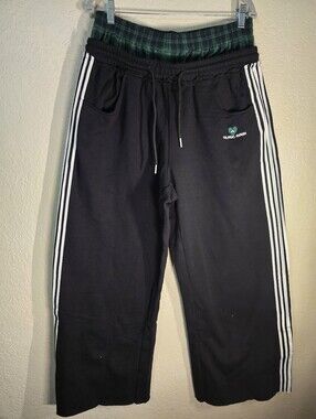 Aelfric Eden Double Waist Baggy Plaid Patchwork Sweatpants XL